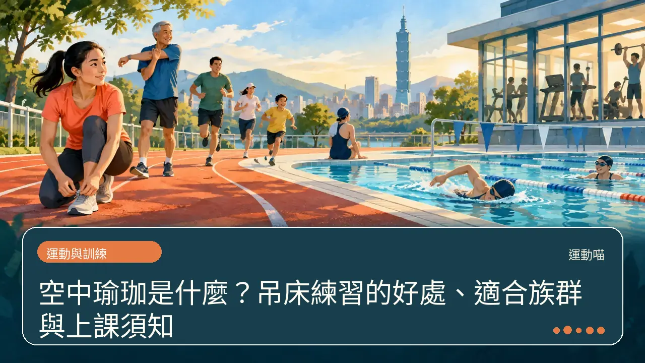空中瑜珈是什麼?吊床練習的好處、適合族群與上課須知主題插畫