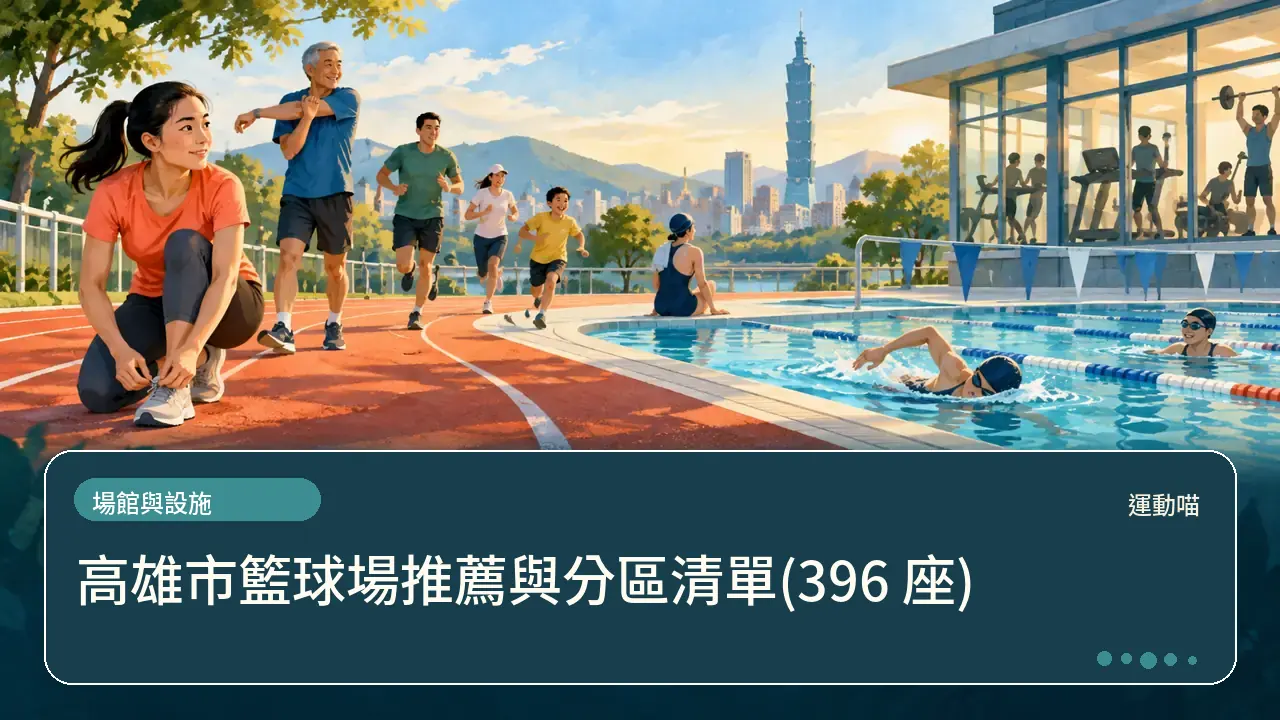 高雄市籃球場推薦與分區清單(396 座)主題插畫