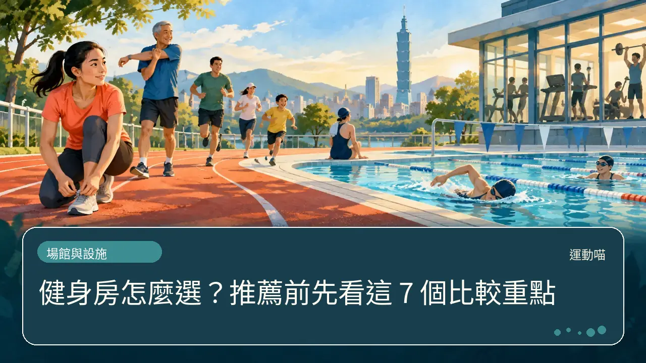 健身房怎麼選?推薦前先看這 7 個比較重點主題插畫