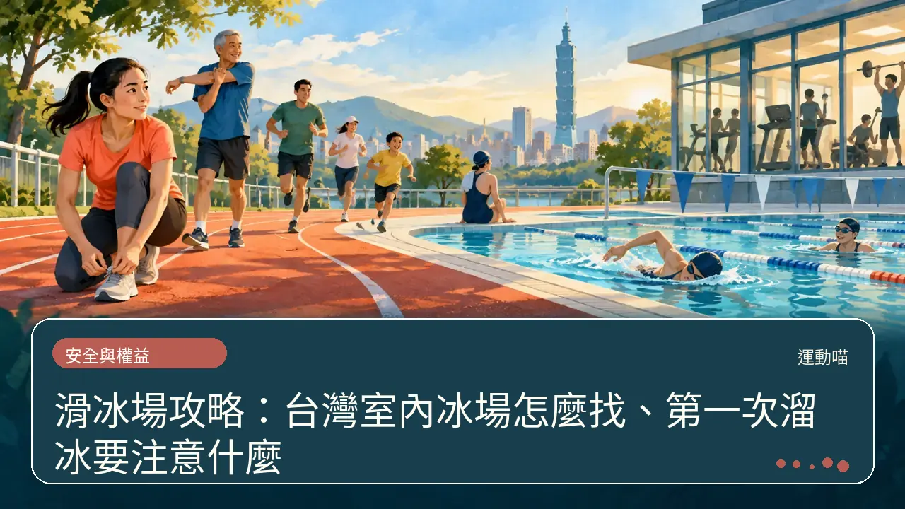 滑冰場攻略:台灣室內冰場怎麼找、第一次溜冰要注意什麼主題插畫