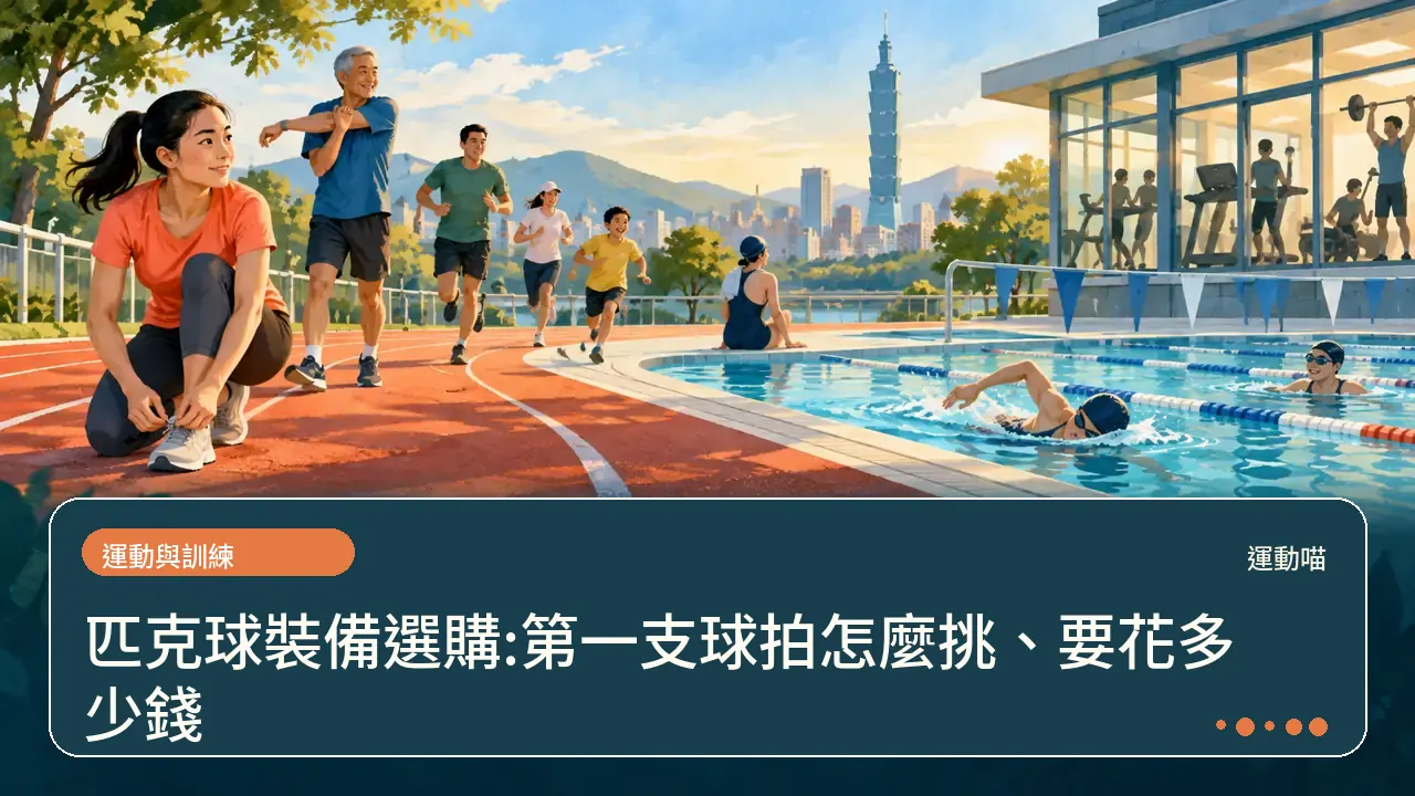 匹克球裝備選購:第一支球拍怎麼挑、要花多少錢主題插畫