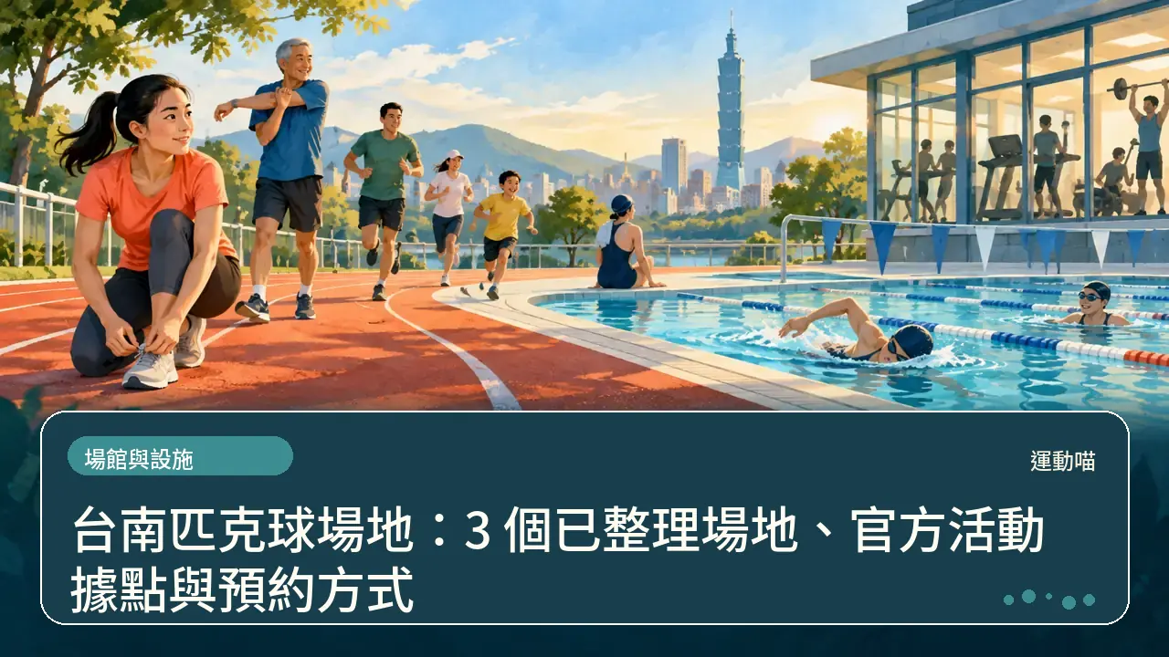 台南匹克球場地:3 個已整理場地、官方活動據點與預約方式主題插畫