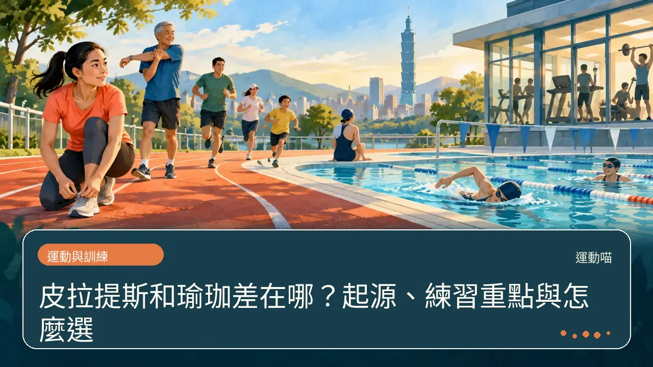 皮拉提斯和瑜珈差在哪？起源、練習重點與怎麼選主題插畫