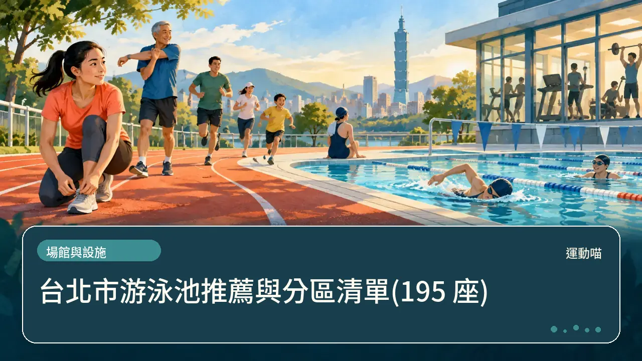 台北市游泳池推薦與分區清單(195 座)主題插畫