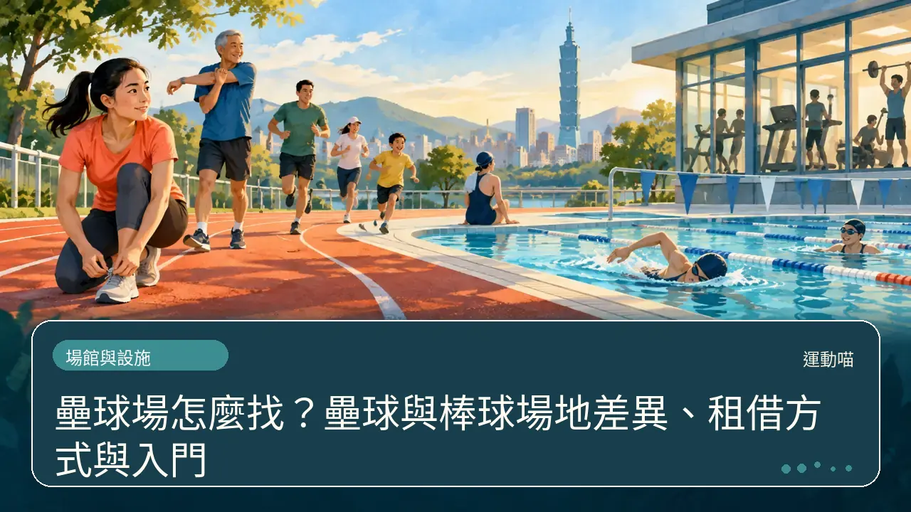 壘球場怎麼找？壘球與棒球場地差異、租借方式與入門主題插畫