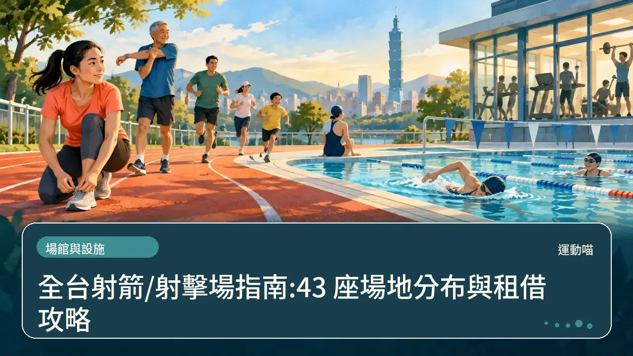 全台射箭/射擊場指南:43 座場地分布與租借攻略主題插畫
