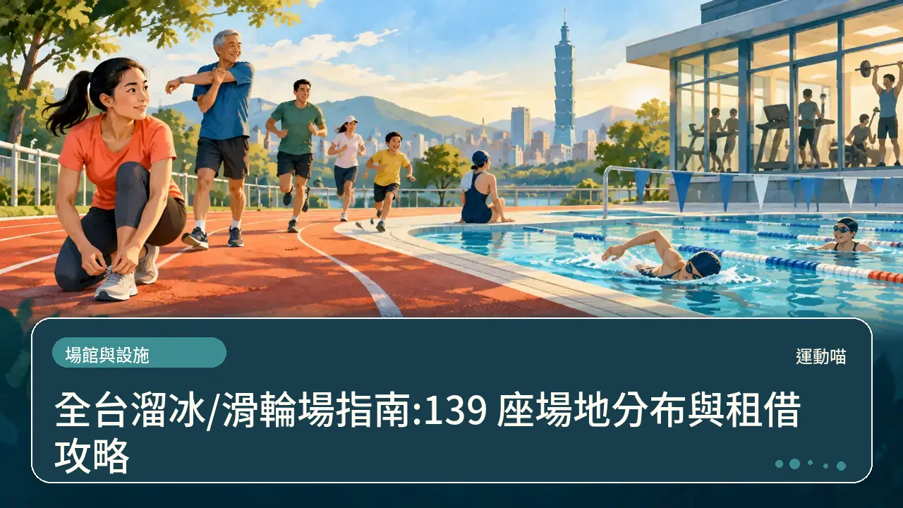 全台溜冰/滑輪場指南:139 座場地分布與租借攻略主題插畫