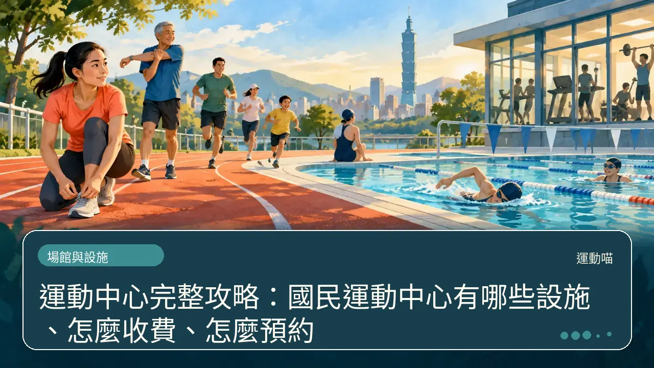 運動中心完整攻略:國民運動中心有哪些設施、怎麼收費、怎麼預約主題插畫