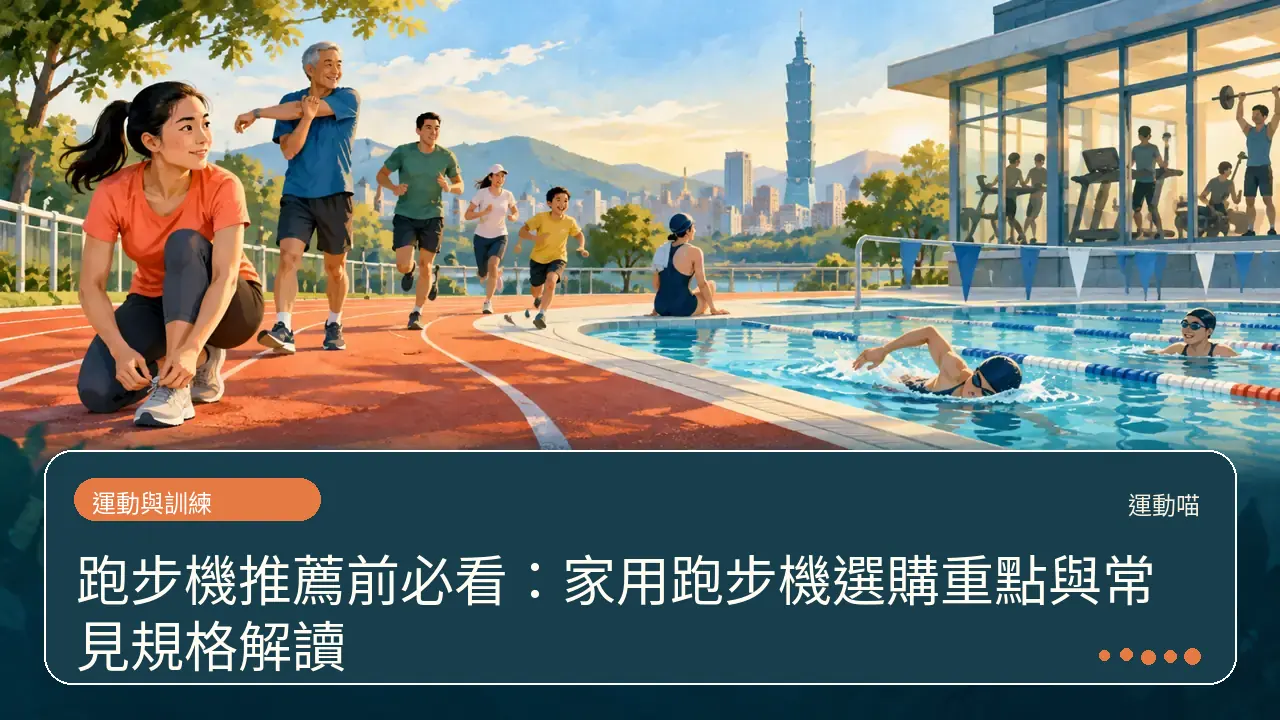 跑步機推薦前必看：家用跑步機選購重點與常見規格解讀主題插畫