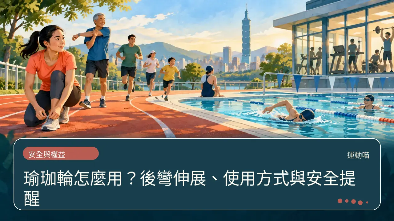 瑜珈輪怎麼用？後彎伸展、使用方式與安全提醒主題插畫